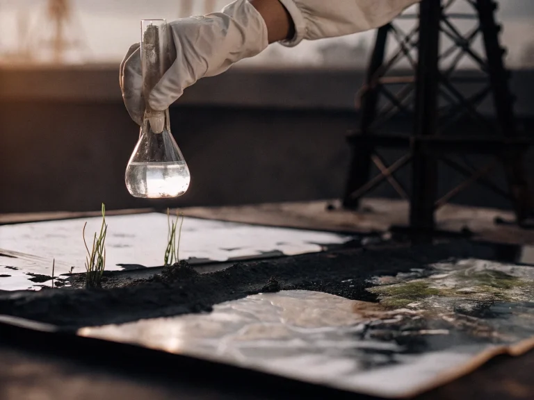 Разлив нефти и метод очистки струвитом от Пермского Политеха