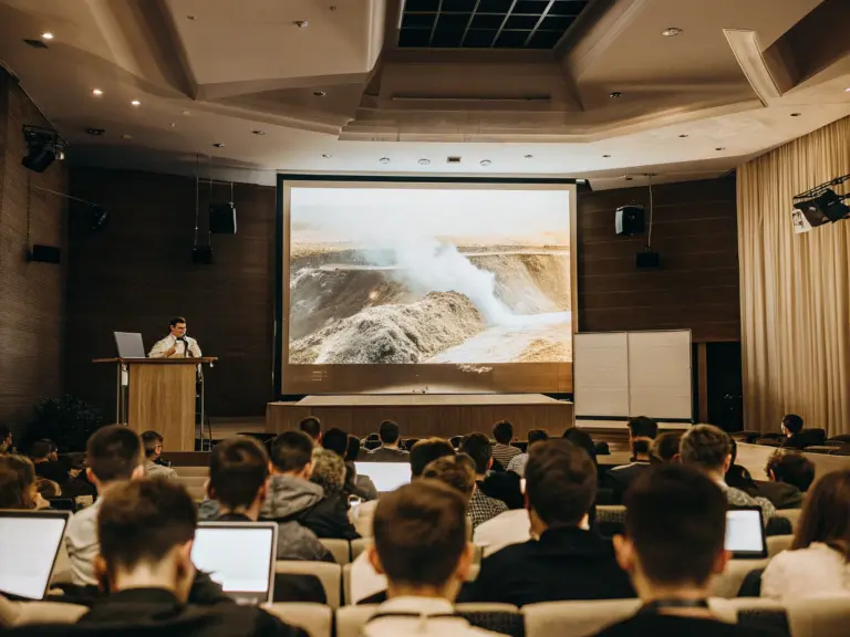 Молодые ученые на форуме в Петропавловске-Камчатском обсуждают прогнозирование цунами и сейсмический мониторинг.