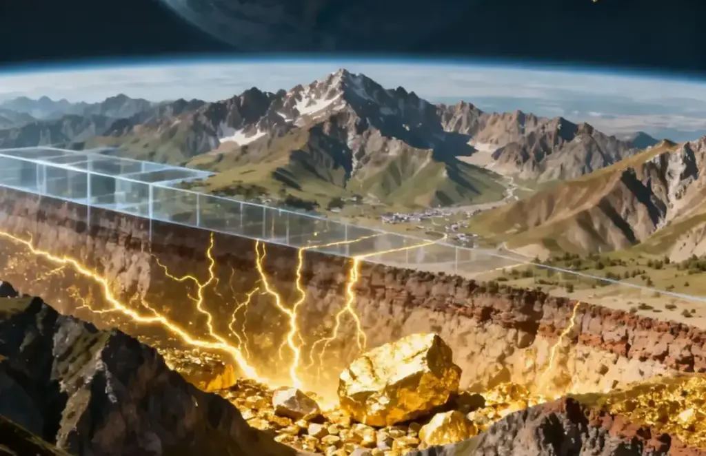 Космическая геофизика поиск полезных ископаемых многозональная спутниковая съемка золоторудные месторождения