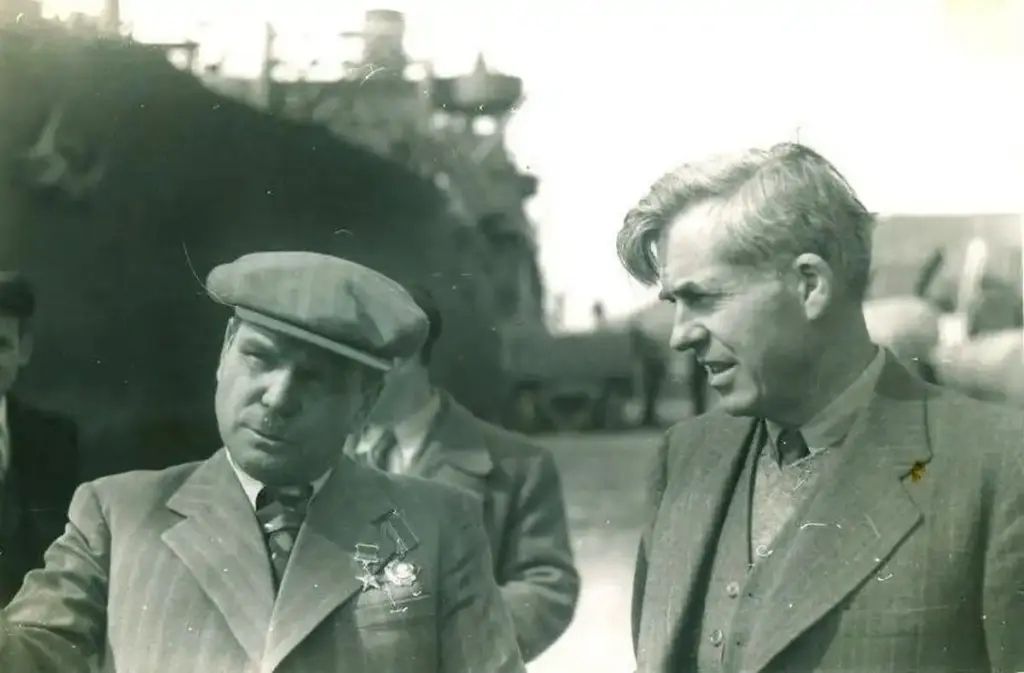 Начальник Дальстроя Иван Никишов и вице-президент США Генри Уоллес во время визита на Колыму в 1944 году