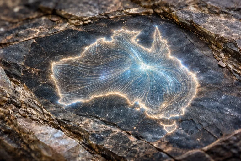 Карта магнитной аномалии в форме Австралии под Северной территорией