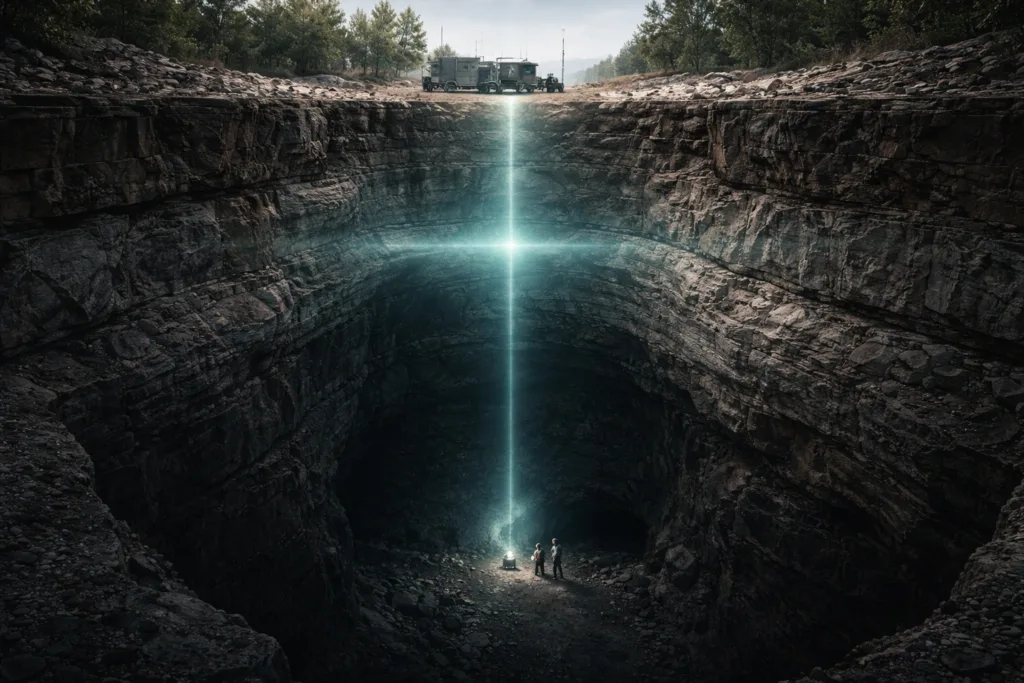 Схема работы системы беспроводной связи на глубине 100 метров с использованием магнитной индукции