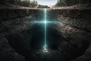 Схема работы системы беспроводной связи на глубине 100 метров с использованием магнитной индукции