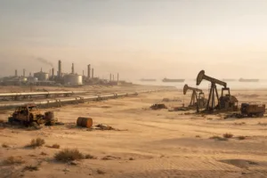 Карта Ормузского пролива и основные нефтяные объекты Саудовской Аравии