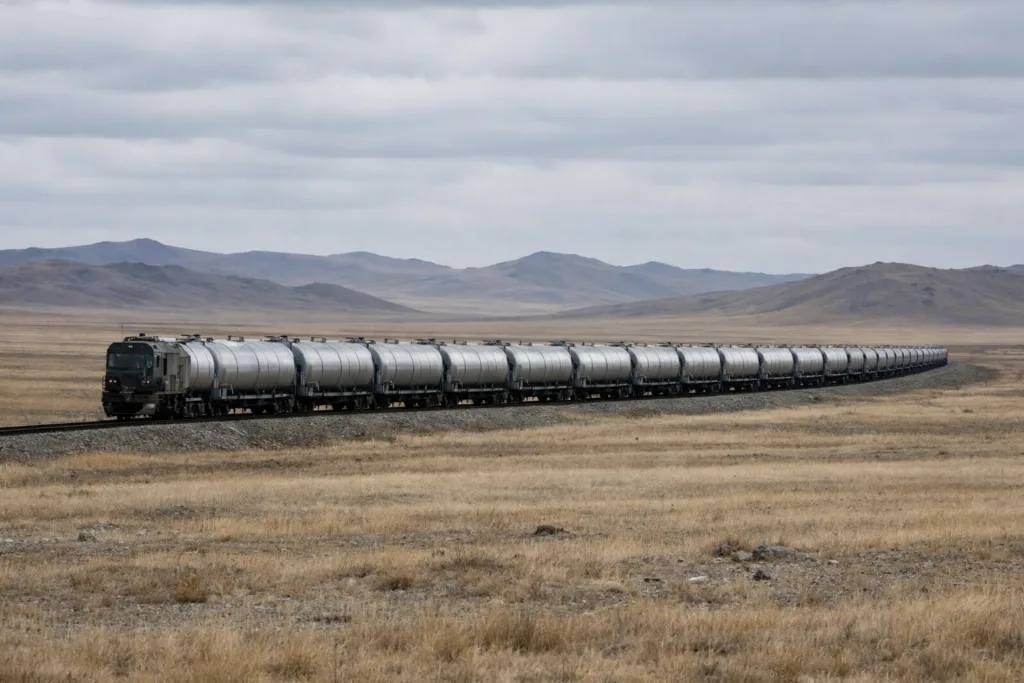 Поставки российских нефтепродуктов в Монголию по трубопроводу и железной дороге