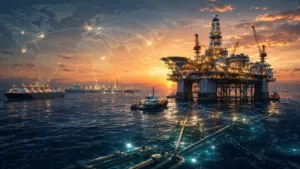 Буровая платформа на месторождении Geliga-1 в Индонезии