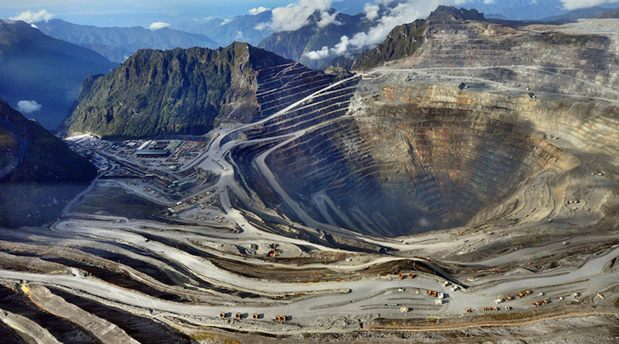 The Grasberg underground mine in Indonesia, damaged by a landslide in September 2025.