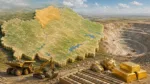 Карта месторождений Тохтар и Южный Тохтар в Костанайской области Казахстана