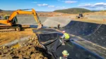 Геомембранный экран хвостохранилища с системой дренажа