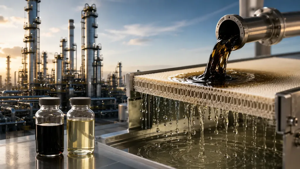 Инновационная технология разделения сырой нефти мембраной из полиакрилонитрила с рекордной производительностью и снижением энергопотребления