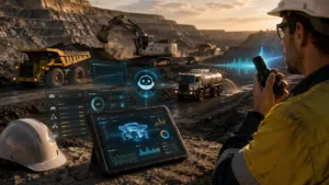 ИИ-ассистент MAXI от компании MaxMine для голосового управления парком карьерной техники и анализа производительности экскаваторов и самосвалов