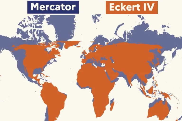 Голосование в ООН за отказ от карты Меркатора и переход на проекцию Equal Earth, которая отображает реальный размер Африки и других экваториальных регионов